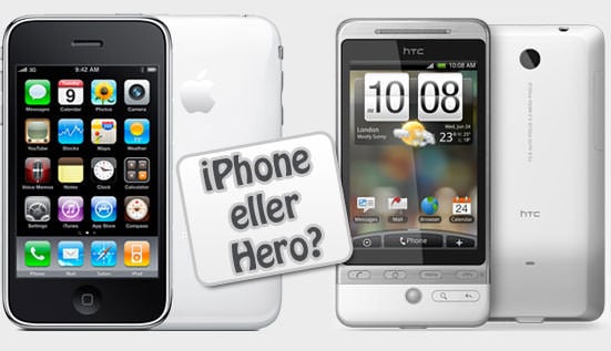 Hero vs iPhone 3GS