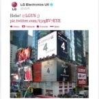 LG tar tillfället i akt och visar Galaxy S4-inspirerad reklam på Times Square