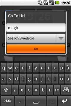 Sökning på Swedroid via Go To URL!