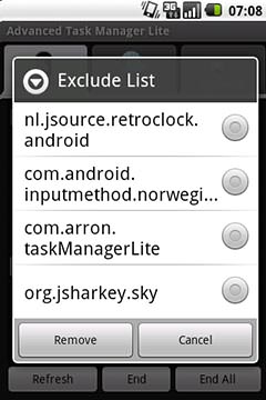 Exclude List