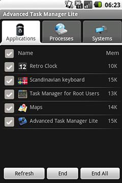 Advanced Task Manager Lite - Applications