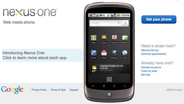 Nexus One -- Retailbild