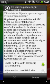 HTC XL Ice Cream Sandwich update #1