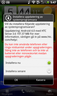 HTC XL Ice Cream Sandwich update #3